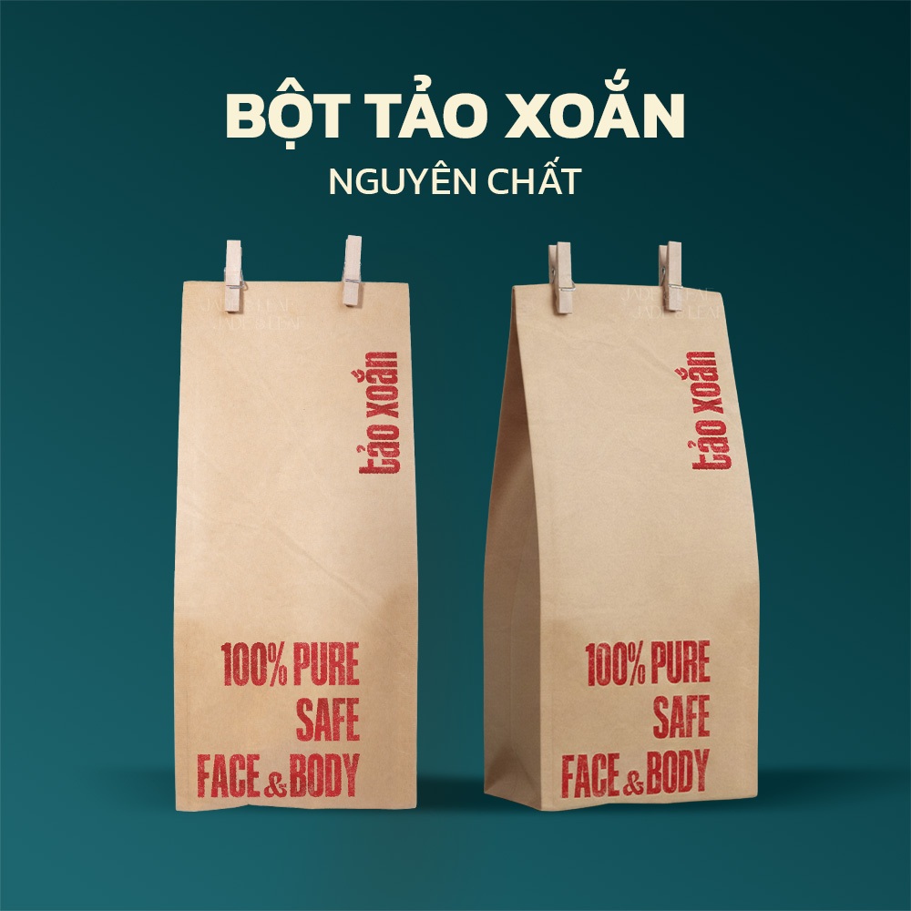 Bột Tảo Xoắn Nguyên Chất Jade&Leaf, Đắp Mặt Tắm Trắng, Tẩy Tế Bào Chết Hỗ Trợ Sáng Da, Mờ Thâm