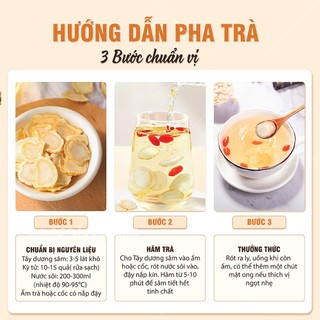 Sâm tây dương lát mỏng 100g (Sâm hoàng kỳ khô, bạch sâm) - Thuốc Bắc Lãn Ông