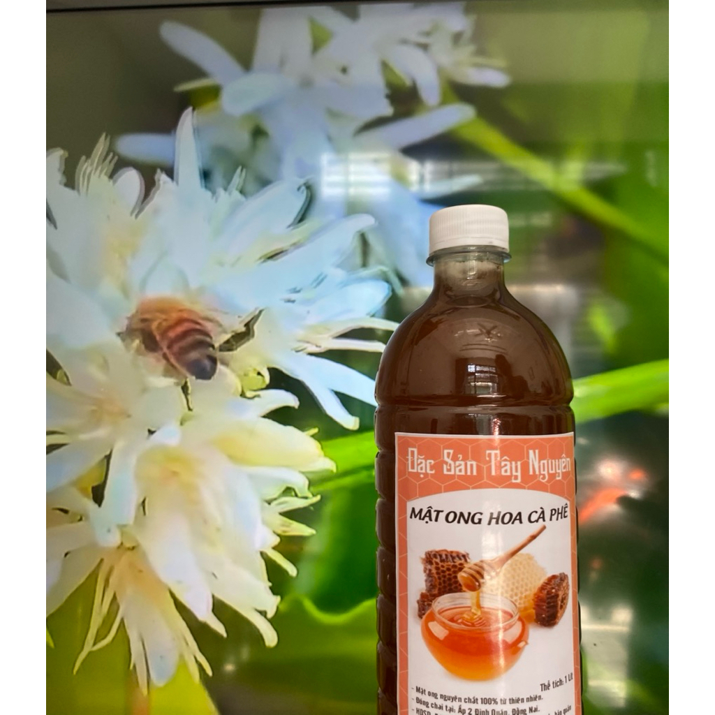 Mật ong nguyên chất (mật hoa cà phê) loại 0,5 lít và 1 lít