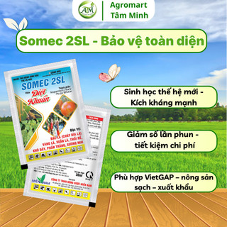 Thuốc bảo vệ thực vật sinh học Somec 2SL, Thuốc trừ bệnh cây trồng gói 30ml diệt khuẩn toàn diện