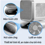 Quạt Điện Mini Để Bàn Công Nghệ Làm Mát 2 Tầng Làm mát chủ động - Xoay kép - Sạc pin - Siêu êm - Không cánh — ảnh 7