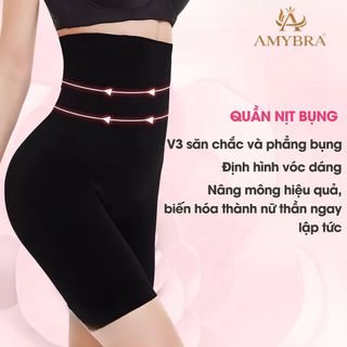 Quần Định Hình Nữ Cạp Cao – Nịt Bụng Liền Thân, Nâng Mông Tự Nhiên, Không Cuộn Mép AMYBRA N3956