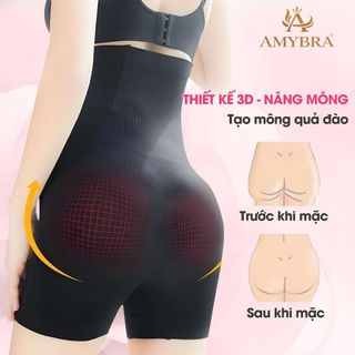 Quần Định Hình Nữ Cạp Cao – Nịt Bụng Liền Thân, Nâng Mông Tự Nhiên, Không Cuộn Mép AMYBRA N3956