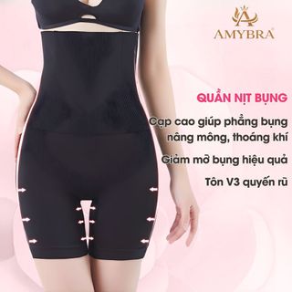 Quần Định Hình Nữ Cạp Cao – Nịt Bụng Liền Thân, Nâng Mông Tự Nhiên, Không Cuộn Mép AMYBRA N3956