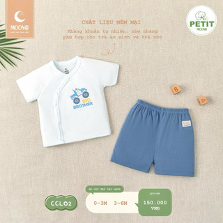 Bộ cộc tay cài chéo moon