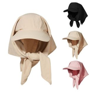 Mũ Lưỡi Trai Chống Nắng Nữ Kèm Khăn Che Cổ Chống Tia UV, Mũ Trùm Đầu Chống Nắng Kiểu Dáng Thời Trang