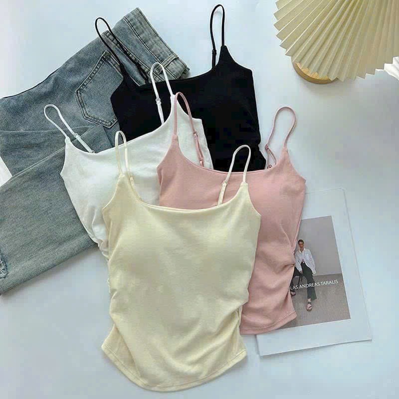 Áo Bra Nữ 2 Dây Dáng Dài Kèm Mút Ngưc Thiết Kế Sườn May Nhún Điệu Đà M12