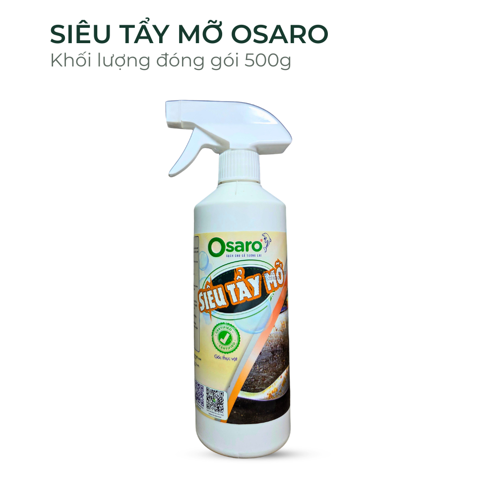 SIÊU TẨY MỠ OSARO 500g – Cắt dầu mỡ nhanh, làm sạch bếp, an toàn bề mặt