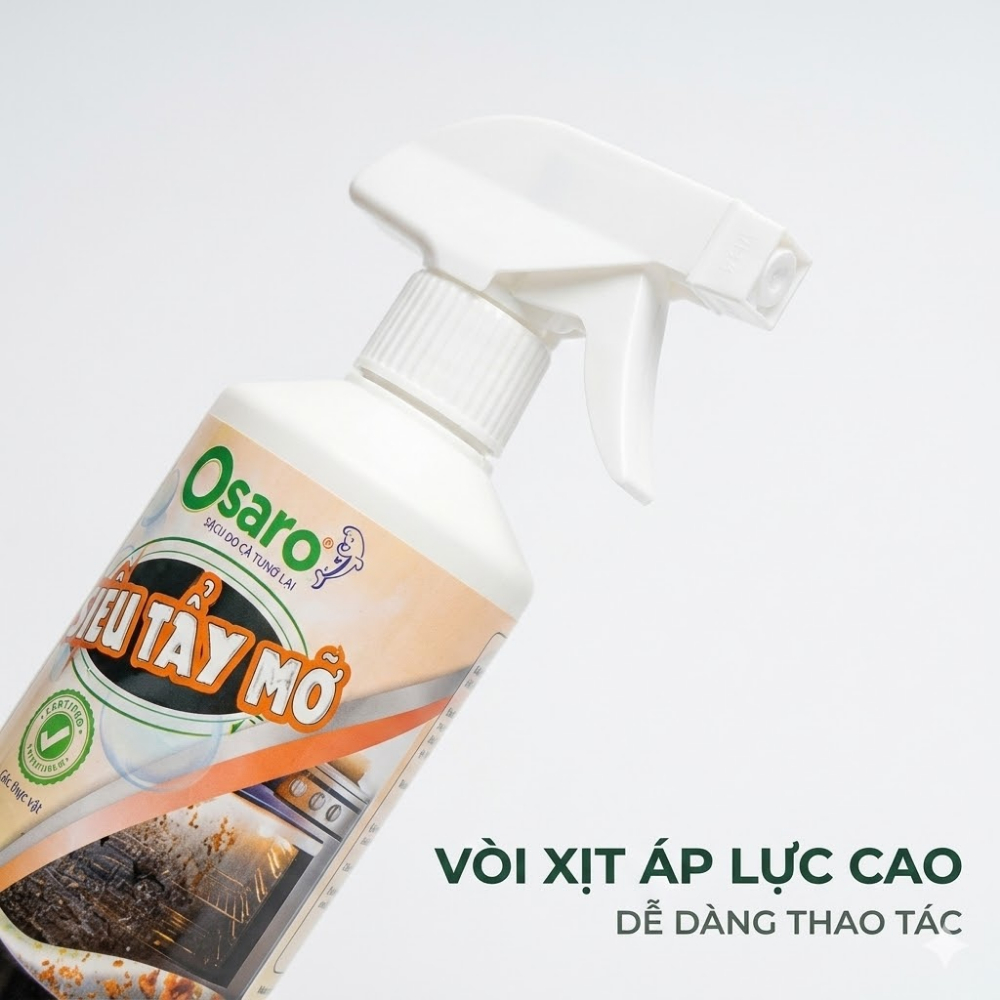 SIÊU TẨY MỠ OSARO 500g – Cắt dầu mỡ nhanh, làm sạch bếp, an toàn bề mặt