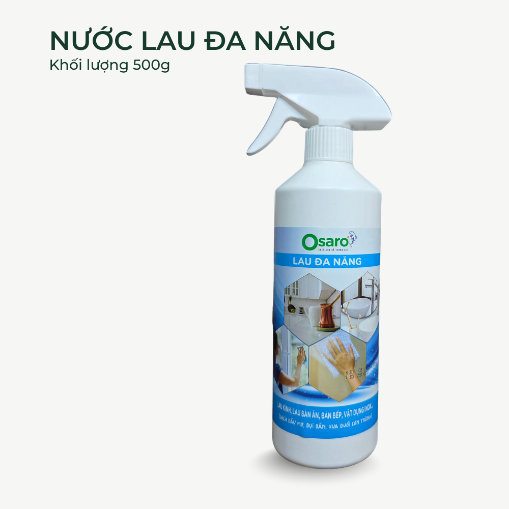 OSARO Lau Đa Năng 500g – Lau Sạch Bàn Bếp, Kệ, Tủ, Ít Nhờn, Hương Dễ Chịu