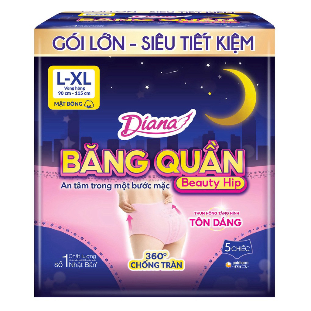 Băng Vệ Sinh Quần Diana Beauty Hip 360 Độ Chống Tràn