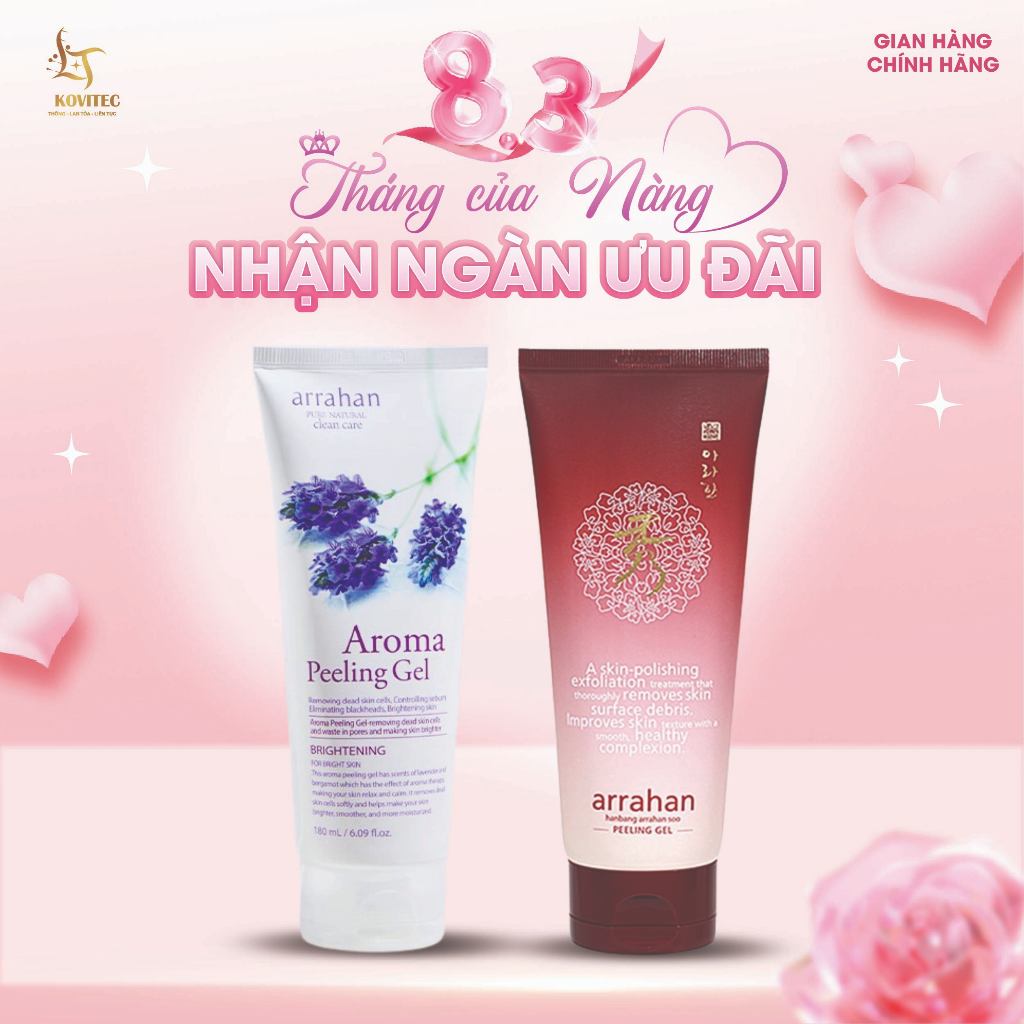 Combo 2 Tẩy Da Chết Arrahan Đông Y + Oải Hương Giúp Da Sạch Sâu, Hỗ Trợ Hấp Thụ Các Dưỡng Chất Dưỡng Da 180ML