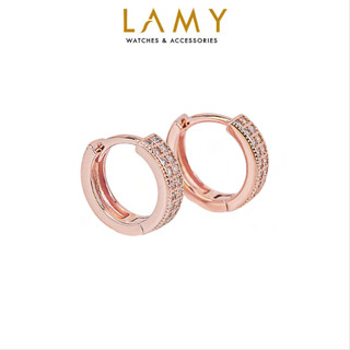Khuyên tai nam nữ LAMY Basic Hoop Earrings Rose Gold 3292
