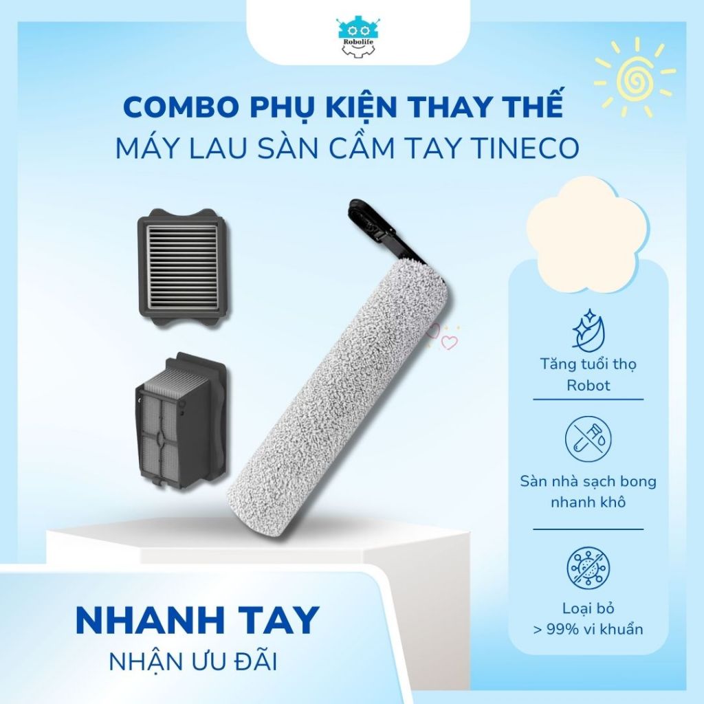 Phụ kiện thay thế máy hút bụi lau sàn khô ướt Tineco FLOOR ONE S6 Stretch Extreme