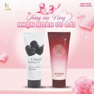 Combo 2 Tẩy Da Chết Arrahan Than + Thảo Dược Giúp Da Sạch Sâu, Hỗ Trợ Hấp Thụ Các Dưỡng Chất Dưỡng Da 180ML