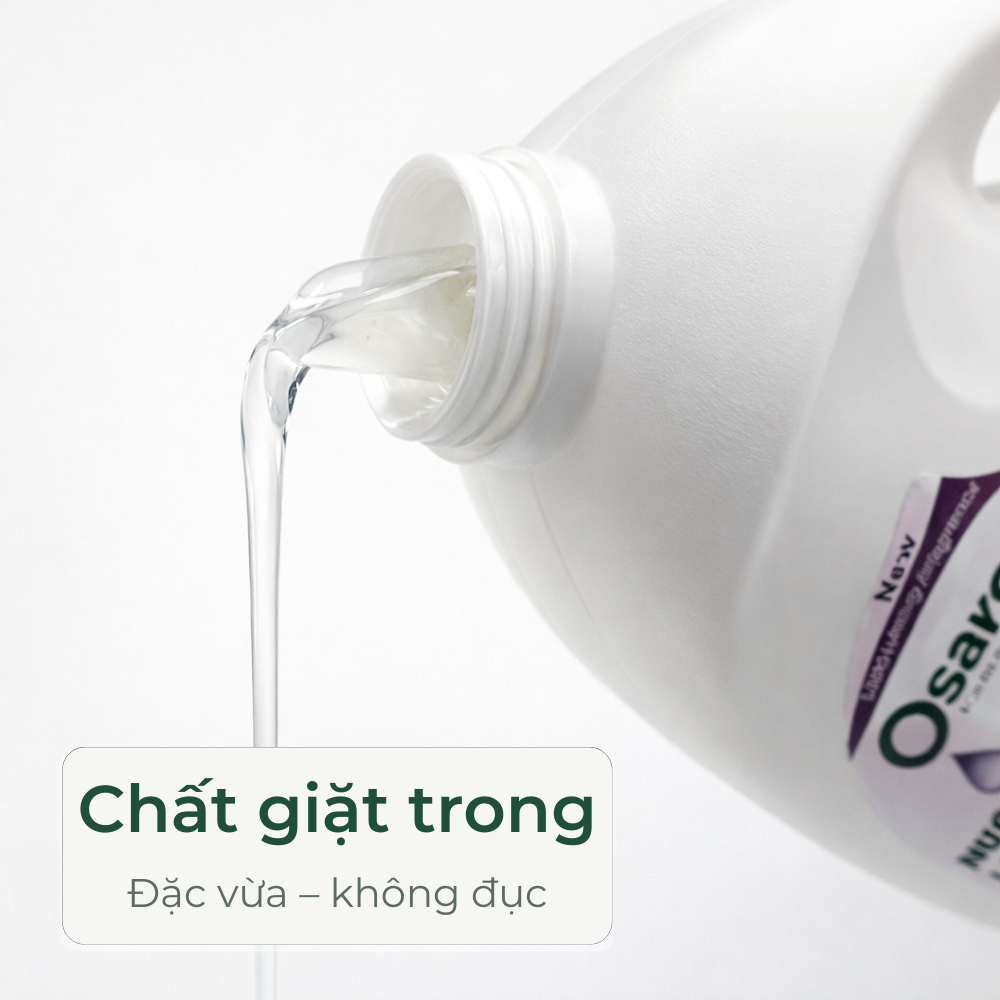 NƯỚC GIẶT LƯU HƯƠNG OSARO 3,8KG – Giặt sạch quần áo, mềm vải, hương thơm dễ chịu