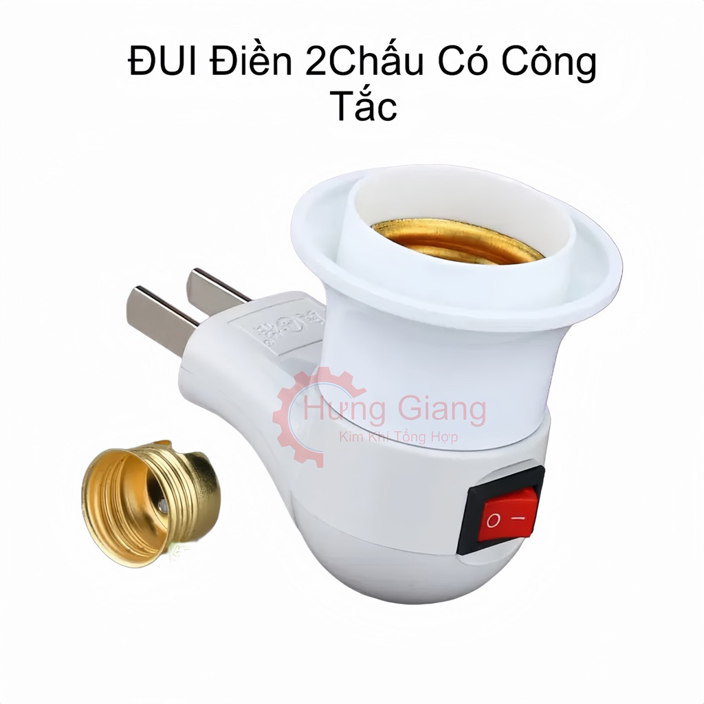 Đui Xoáy Đèn E27 Có Công Tắc Nhựa ABS Cao Cấp Chịu Nhiệt Siêu Tốt