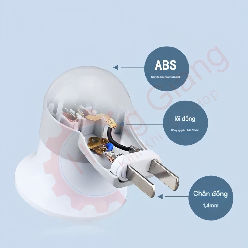 Đui Xoáy Đèn E27 Có Công Tắc Nhựa ABS Cao Cấp Chịu Nhiệt Siêu Tốt