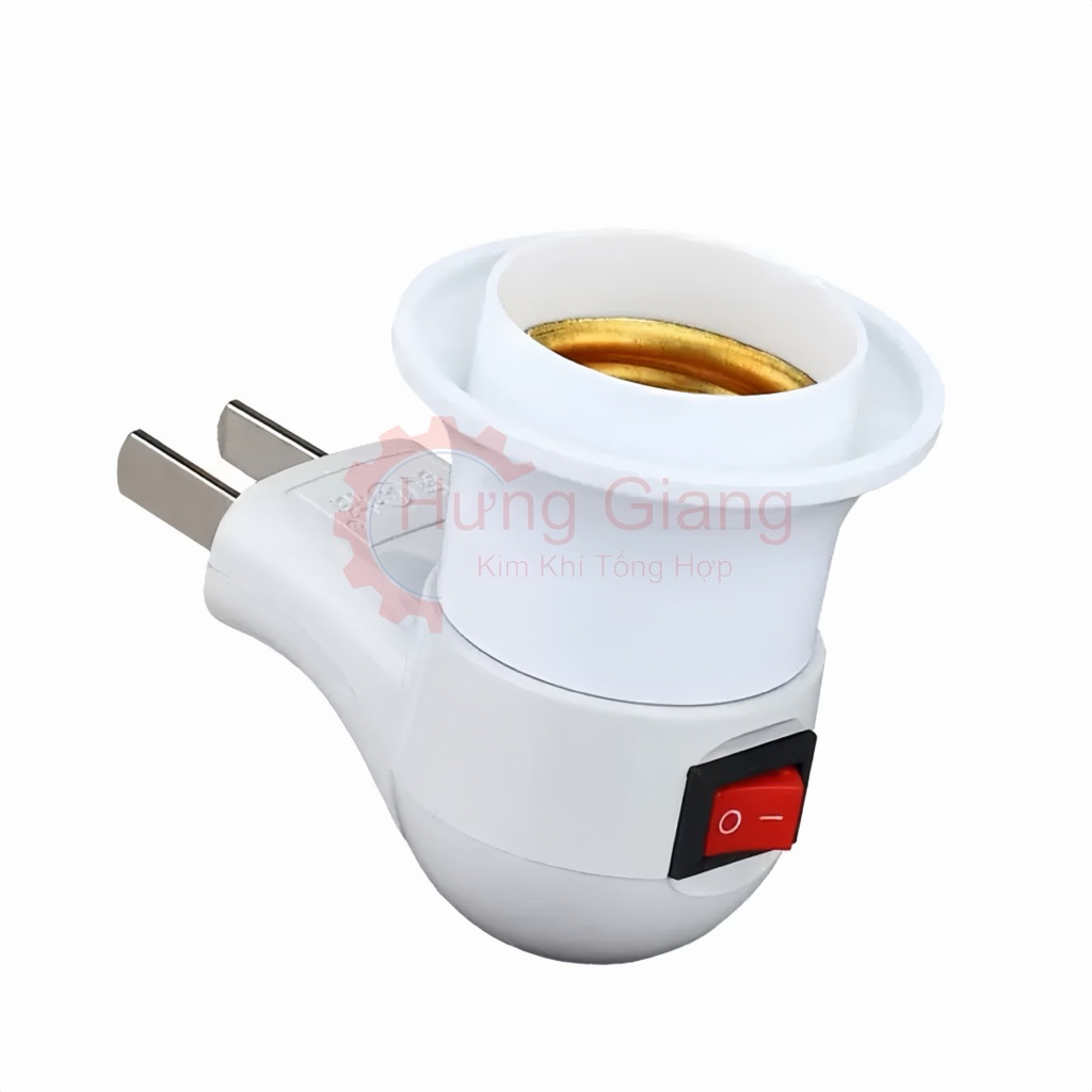 Đui Xoáy Đèn E27 Có Công Tắc Nhựa ABS Cao Cấp Chịu Nhiệt Siêu Tốt