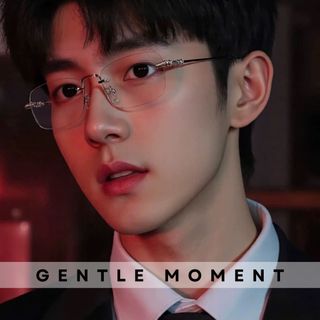 Mắt kính không viền đổi màu GENTLE MOMENT gọng kim loại  chống ánh sáng xanh chống tia UV kính cận thời trang GMX137