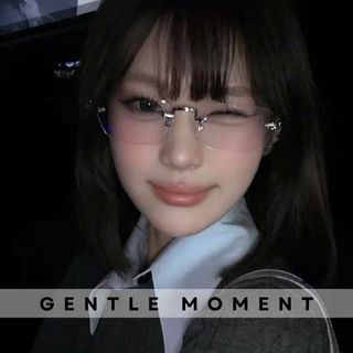 Kính không viền gọng kim loại đổi màu GENTLE MOMENT chống ánh sáng xanh chống tia UV thời trang phong cách GMX137
