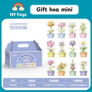 Phiên bản hộp quà đặc biệt mô hình lắp ghép Flower mini 12 mẫu khác nhau HT Toys