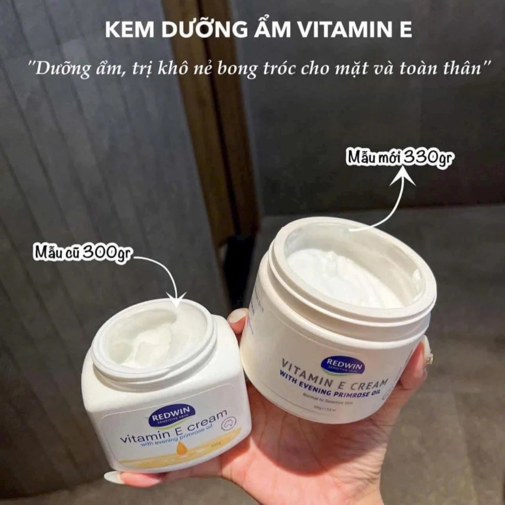 Kem Dưỡng Ẩm Redwin Vitamin E Cream 330g Úc Dưỡng Ẩm Sâu Chứa Vitamin E An Toàn Tự Nhiên