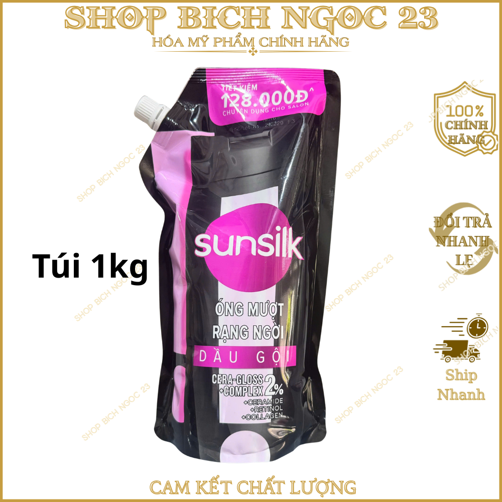 Dầu gội , Sunsilk đen óng mượt rạng ngời dạng TÚI 971ml
