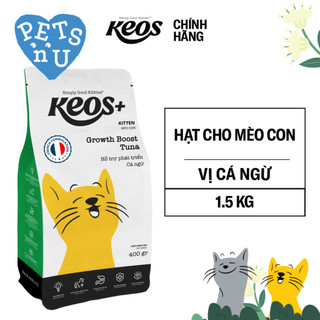 [PP CHÍNH HÃNG] Hạt Keos+ Cho Chó Mèo 350g/400g – Nhiều Vị: Mèo Con / Tiết Niệu / Búi Lông / Tiêu Hoá / Năng Lượng