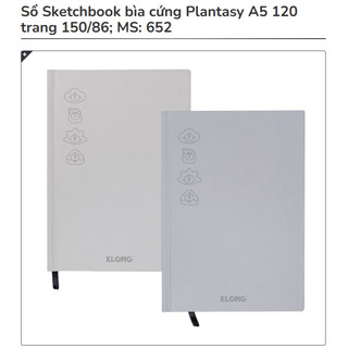 KLONG - Sổ Viết / Vẽ Giấy Trơn 150gsm Đa Năng - Sketchbook Bìa Cứng Plantasy A5 120 Trang 150/86; MS: 652 ♥