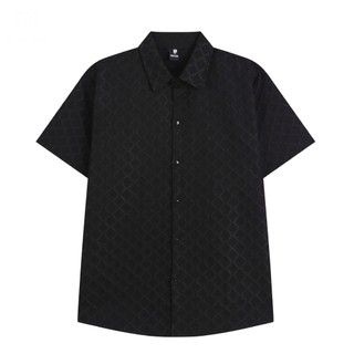 Áo Sơ Mi Nam Chất Liệu Cotton Vân Dệt Form Rộng Xuông Đứng Form Thời Trang