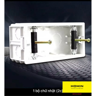 [Bộ 10 chiếc sửa đế chữ nhật]HOMIN có VAT Phụ kiện sửa đế âm công tắc ổ cắm điện