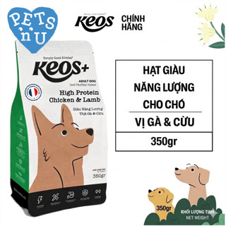 [PP CHÍNH HÃNG] Hạt Keos+ Cho Chó Mèo 350g/400g – Nhiều Vị: Mèo Con / Tiết Niệu / Búi Lông / Tiêu Hoá / Năng Lượng