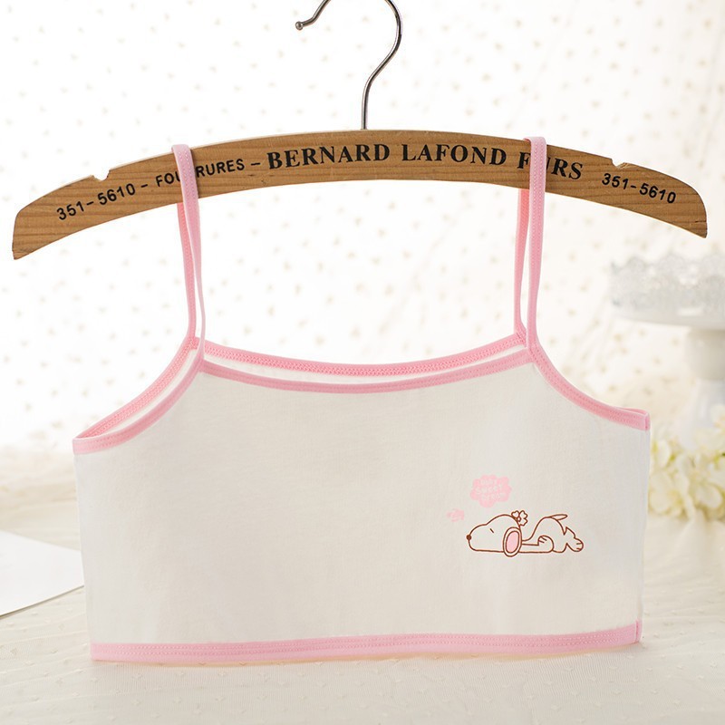 Áo lá bé gái cotton thoáng mát thấm hút mồ hôi 2 dây mảnh họa tiết xinh xắn đáng yêu LANIXA A154
