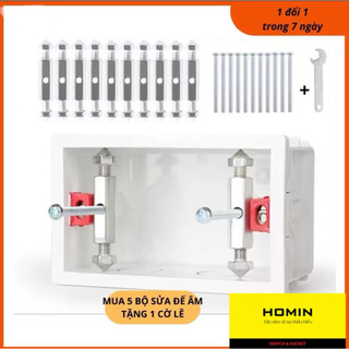 [Bộ 10 chiếc sửa đế chữ nhật]HOMIN có VAT Phụ kiện sửa đế âm công tắc ổ cắm điện