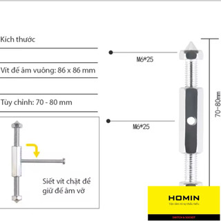 [Bộ 10 chiếc sửa đế vuông]HOMIN có VAT Phụ kiện sửa đế âm công tắc ổ cắm điện.