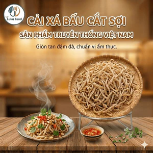 Cải Xá Bấu Cắt Sợi Khô Loại 1 (500g/1kg) - Củ Cải Muối Giòn Sần Sật, Đậm Vị Truyền Thống, Sạch Sẽ Tiện Lợi Luka Food