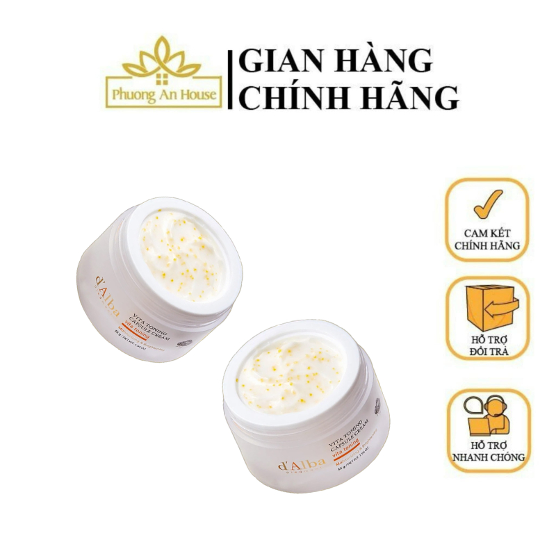 Kem Dưỡng Cấp Ẩm Dưỡng Sáng Da D'alba Vita Toning Capsule Cream 55G - Phương An House