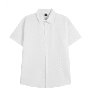 Áo Sơ Mi Nam Chất Liệu Cotton Vân Dệt Form Rộng Xuông Đứng Form Thời Trang