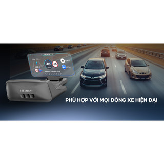 HUD Vietmap H50 - màn hình HUD thông minh,hiển thj tốc độ giới hạn,cảnh báo giao thông, tích hợp GPS