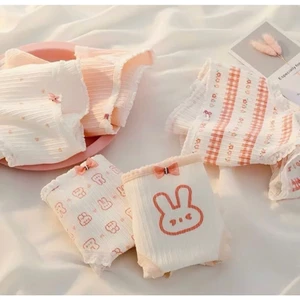 Quần lót cotton hoạ tiết thỏ cam dễ thương cotton co giãn tốt