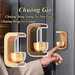 Chuông Gió Bằng Gỗ Treo Cửa Chuông cửa, chuông đồng gỗ vintage,trang trí nhà cửa