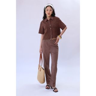 Quần Linen Nữ JP Fashion Ống Suông, Chất Linen Cao Cấp Mỏng Nhẹ, Lưng Cao Ôm Eo Tôn Dáng 19011984