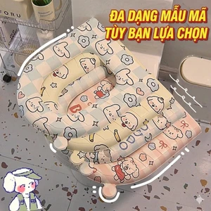 Đệm lót bồn cầu giữ ấm chống vi khuẩn bằng EVA chống thấm in họa tiết xinh xắn 43x39cm