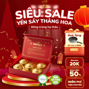 Yến Sào Thượng Hạng Đông Trùng Hạ Thảo - Sấy Thăng Hoa 100% Yến Thật - Set Quà Ngũ Phúc Lâm Môn
