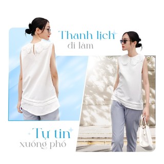 Áo Sát Nách Nữ JASEY Kiểu Cổ Phối Ren Chất Cotton Mền Siêu Thoáng Mát 6051