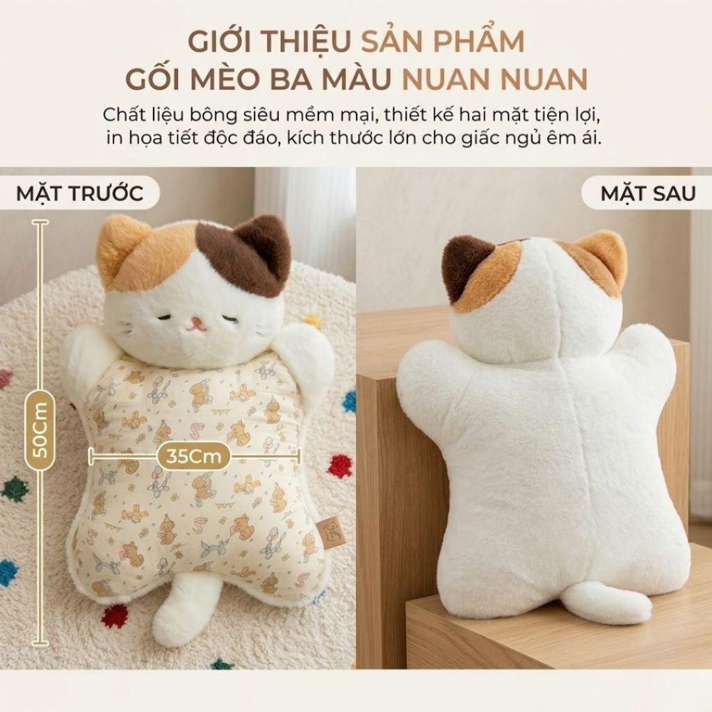 Gấu Bông Gối Ôm Hình Thú Heo Và Mèo Mềm Mại Dễ Thương, Gối Tựa Lưng Văn Phòng Đàn Hồi Thoáng Khí, Babisu