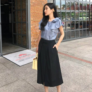 Áo Kiểu Nữ JASEY Công Sở Thắt Nơ Vai 100% Cotton Dáng Thanh Lịch Nữ Tính 6053