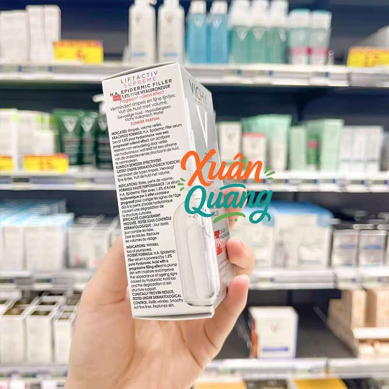 Serum mờ nếp nhăn LiftActiv Vichy Supreme Hyaluronic Acid Wrinkle Corrector Serum 30ml / pure retinol / vitamin c / B3