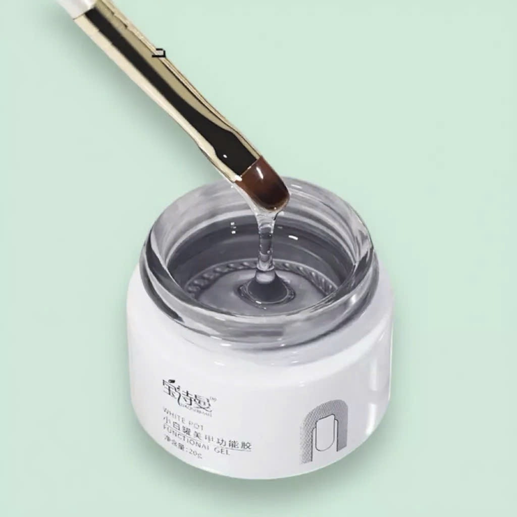 Gel nặn Annies trong suốt không bết dính 20g - Gel nặn nail định hình màu trắng, trong suốt trang trí móng tạo hình 3D